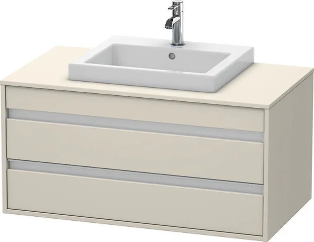 Duravit Waschtischunterschrank wandhängend „Ketho“ 100 × 49,6 × 55 cm Taupe Matt