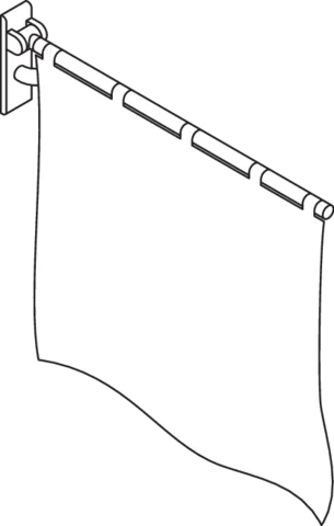 HEWI Duschvorhang „Serie 801“ 94 × 96,7 cm in Signalweiß HEWI Duschvorhang „Serie 801“ 94 × 96,7 cm in Signalweiß