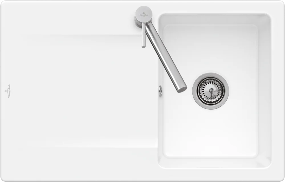 Villeroy & Boch Siluet 45 flat 33340F, flächenbündige Spüle, 780 x 490 mm, Pure Black