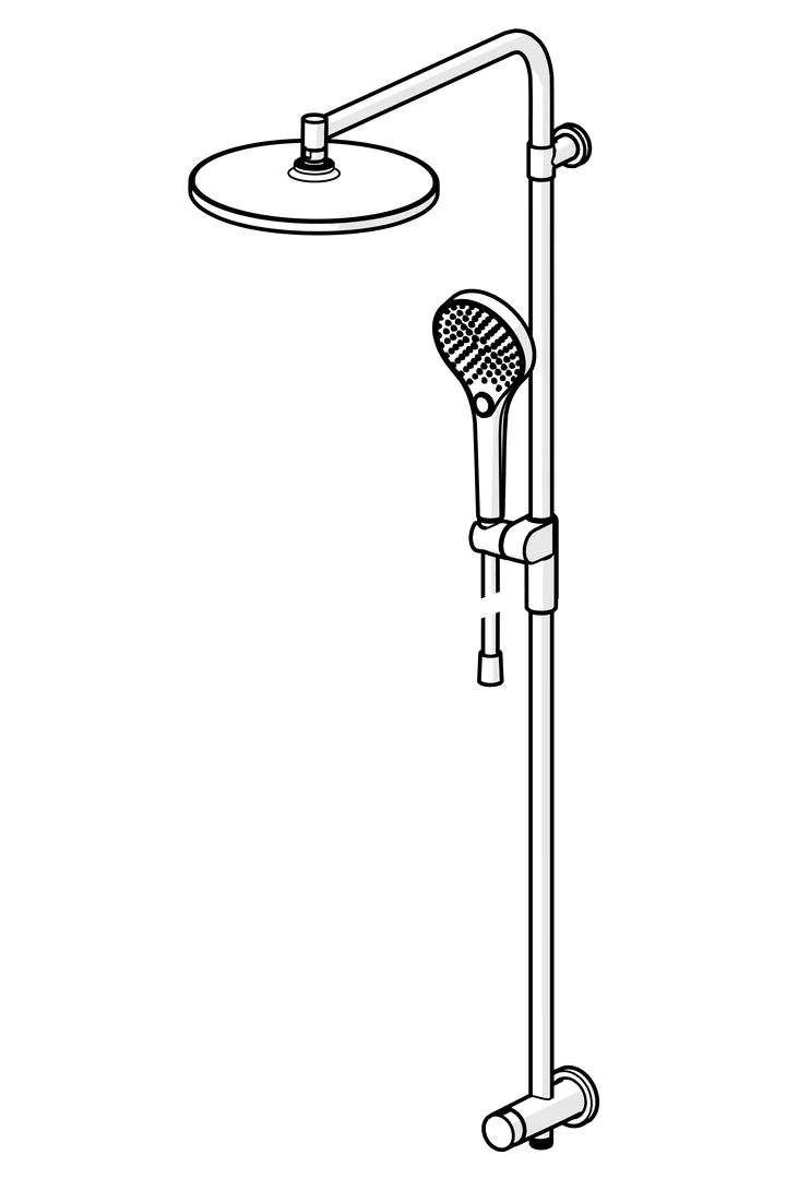 HansaVIVA Kopfbrause Set HansaVIVA 4419 Chrom HansaVIVA Kopfbrause Set HansaVIVA 4419 Chrom