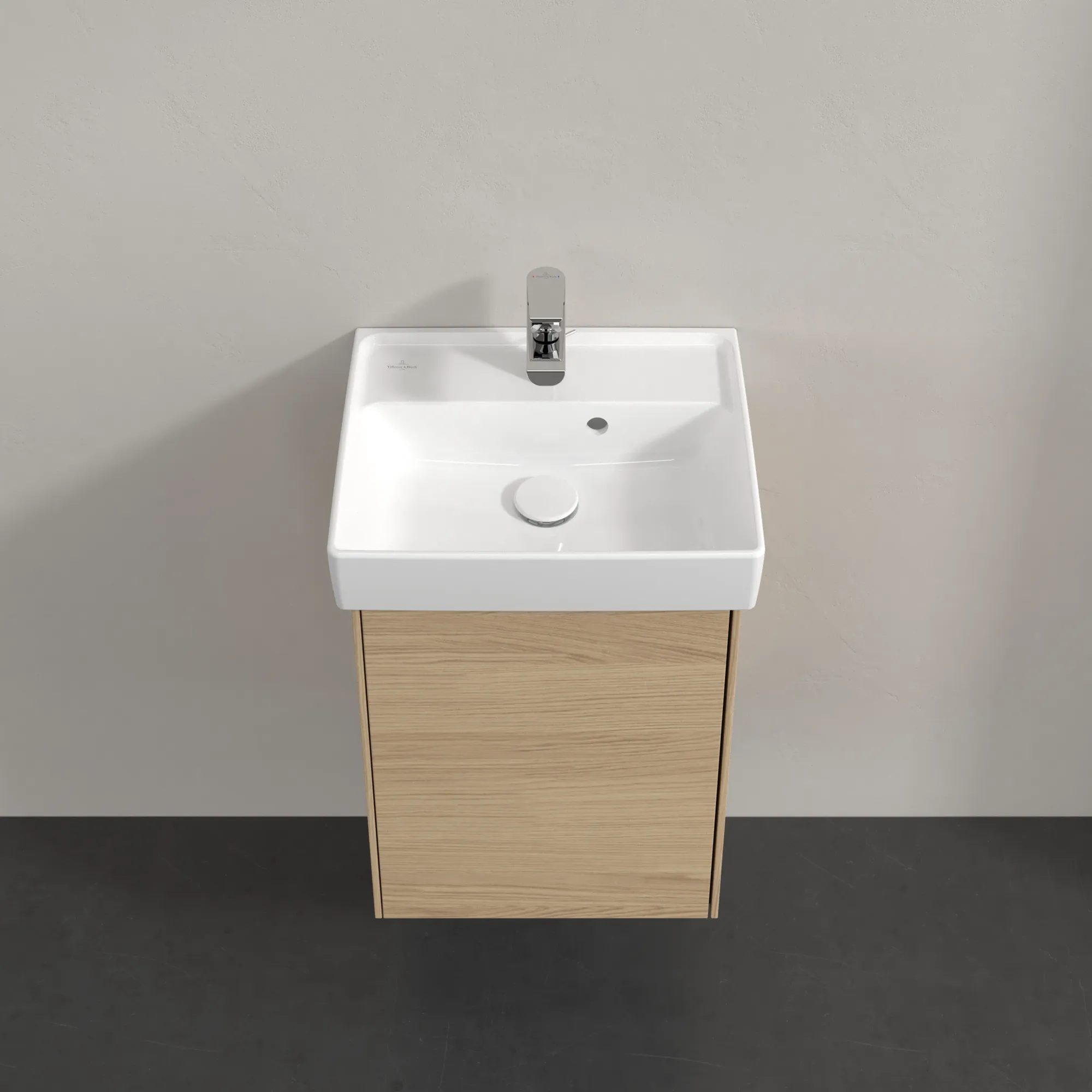 Villeroy & Boch Collaro Waschbeckenunterschrank 410 x 546 x 344 mm, Holz, Eckig, Waschbecken mittig