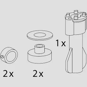 SANIT Sicherungsset (vandal) für Scharnier M8 SANIT Sicherungsset (vandal) für Scharnier M8