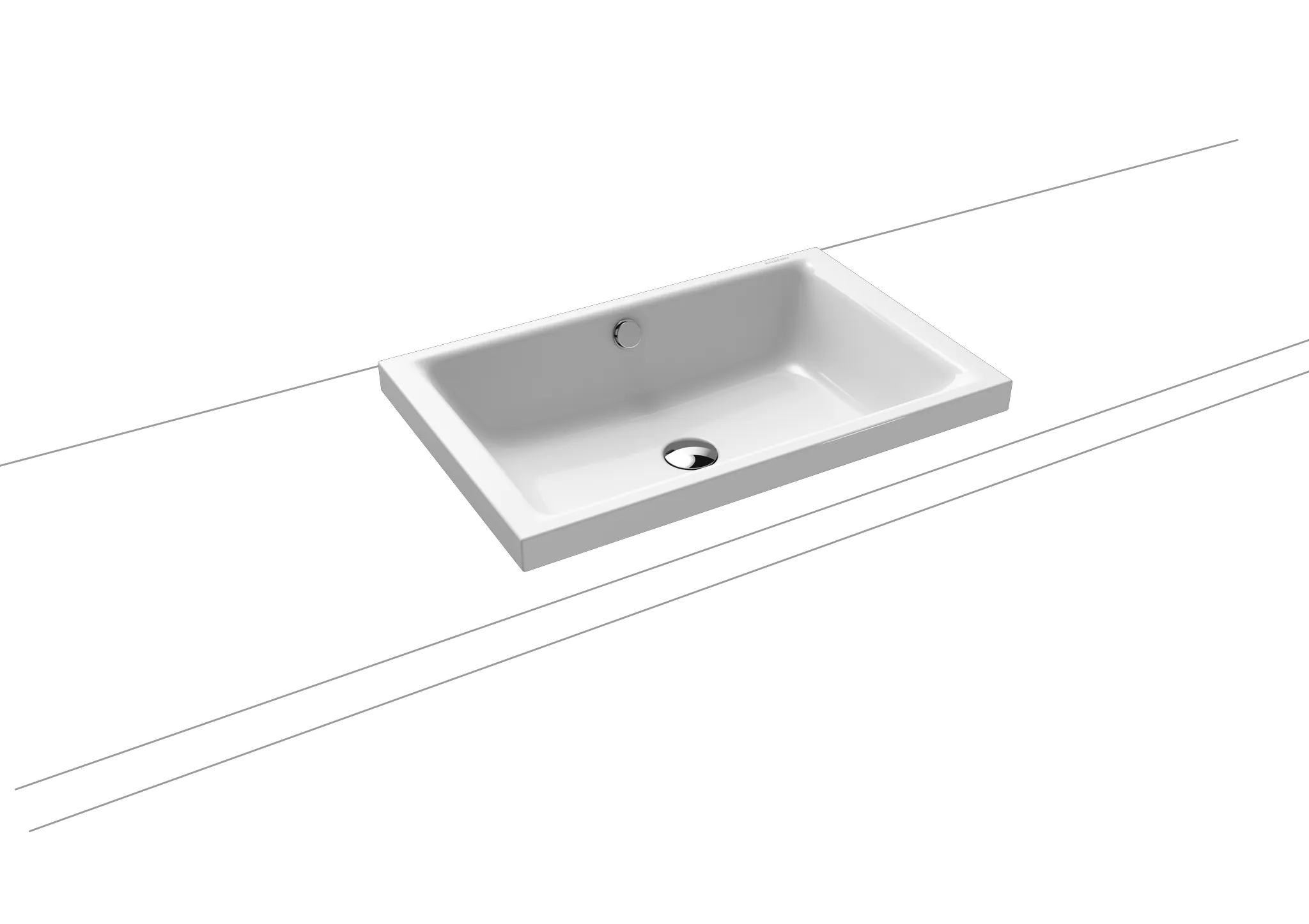 Aufsatzwaschtisch „Puro S“ 60 × 38,5 cm, mit Überlauf, ohne Hahnlochbohrung in alpinweiß matt mit Perl-Effekt Aufsatzwaschtisch „Puro S“ 60 × 38,5 cm, mit Überlauf, ohne Hahnlochbohrung in alpinweiß matt mit Perl-Effekt