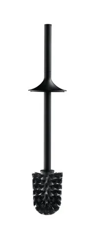 Duravit Toilettenbürstengarnitur bodenstehend „Starck T“ 8 × 43,2 cm in schwarz matt, Befestigung sichtbar Duravit Toilettenbürstengarnitur bodenstehend „Starck T“ 8 × 43,2 cm in schwarz matt, Befestigung sichtbar