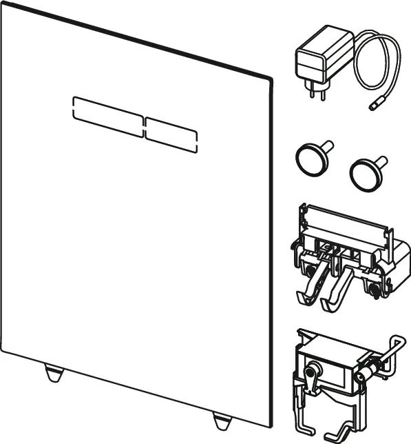 TECElux Betätigungsglasplatte mit sen-Touch Elektronik Glas schwarz TECElux Betätigungsglasplatte mit sen-Touch Elektronik Glas schwarz