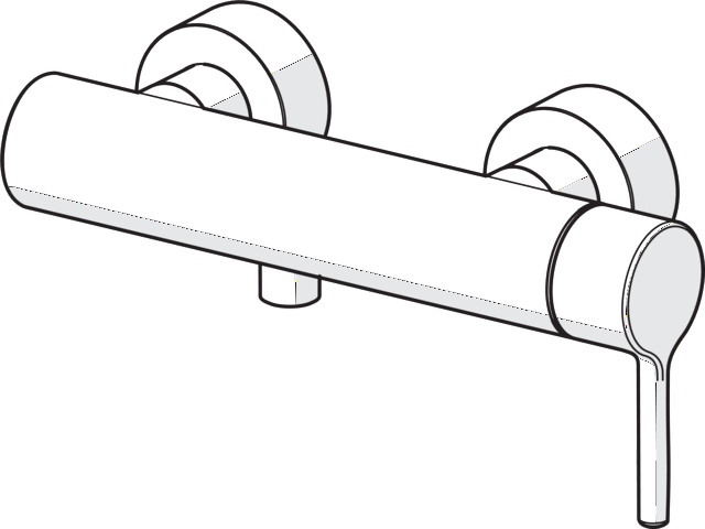 Einhand-Duscharmatur „Vantis Style“ in Chrom Einhand-Duscharmatur „Vantis Style“ in Chrom