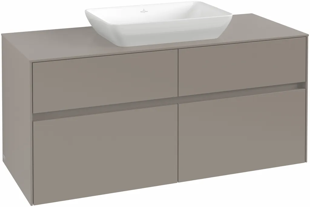 Villeroy & Boch Waschtischunterschrank „Collaro“ 1200 × 548 × 500 mm Soft Green, ohne Beleuchtung, für Becken mittig Villeroy & Boch Waschtischunterschrank „Collaro“ 1200 × 548 × 500 mm Soft Green, ohne Beleuchtung, für Becken mittig