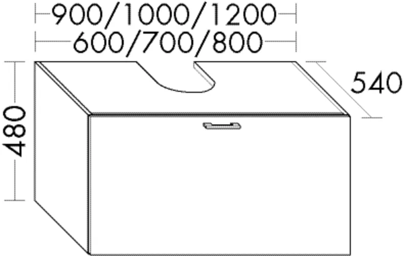Waschtischunterschrank Sys30 von burgbad - 1.000 mm breit, 480 mm hoch, 540 mm tief, inkl. Metallkonsole und Raumsparsiphon Waschtischunterschrank Sys30 von burgbad - 1.000 mm breit, 480 mm hoch, 540 mm tief, inkl. Metallkonsole und Raumsparsiphon