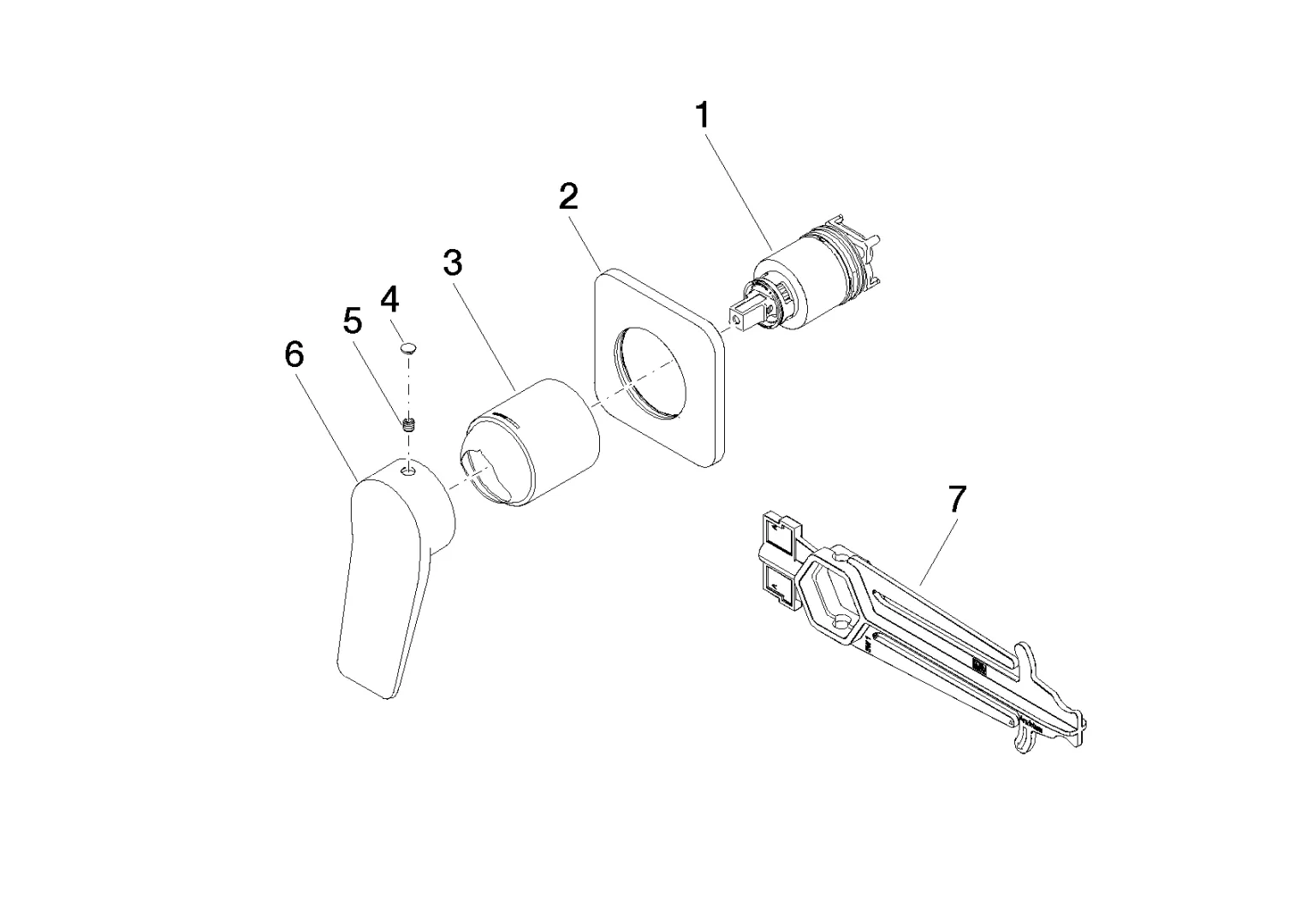 UP-Einhandbatterie mit Abdeckplatte LISSÉ Chrom 36060845 UP-Einhandbatterie mit Abdeckplatte LISSÉ Chrom 36060845