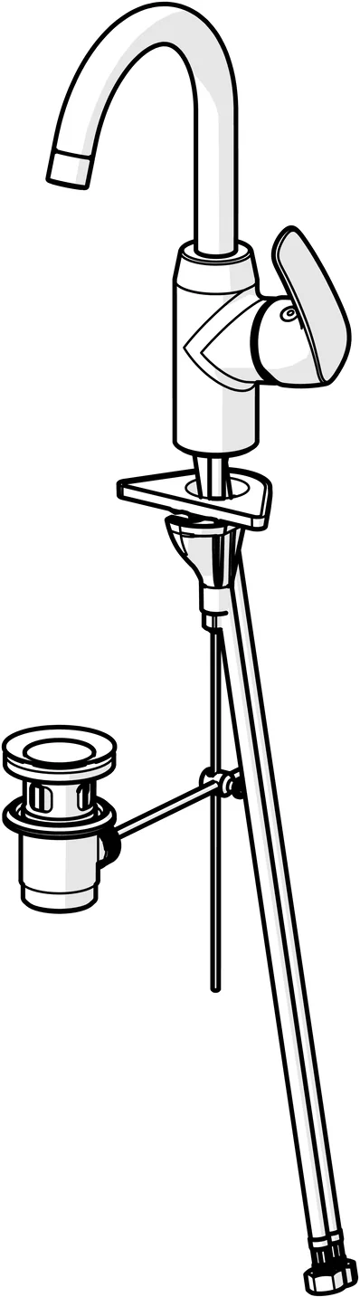 HansaPINTO Waschtischarmatur HansaPINTO 4510, Einhebelmischer, Standmontage, Chrom