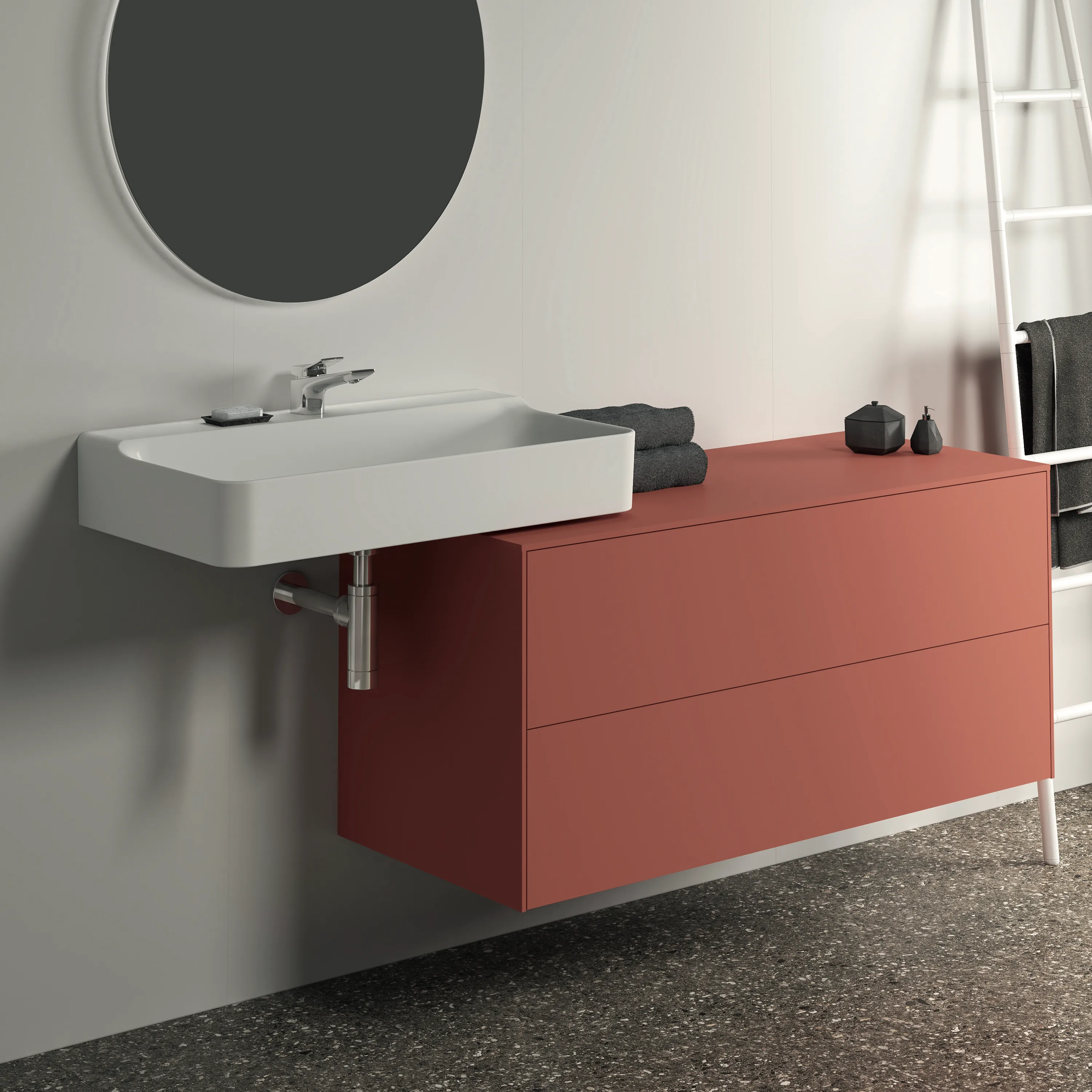 Ideal Standard Waschtischunterschrank „Conca“ 120,2 × 55 × 50,5 cm Sunset matt lackiert