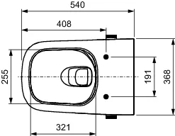 TECE Dusch-WC „neo“, Befestigung verdeckt, ohne Spülrand