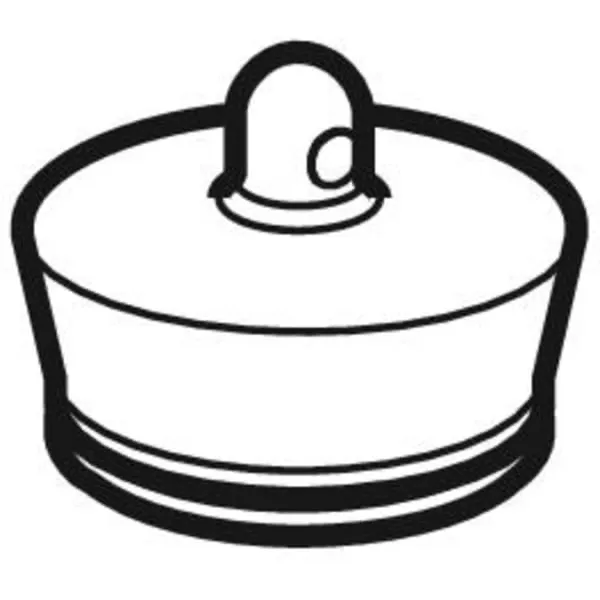 Ventilstopfen ohne Kette: kieselgrau RAL 7032 Ventilstopfen ohne Kette: kieselgrau RAL 7032