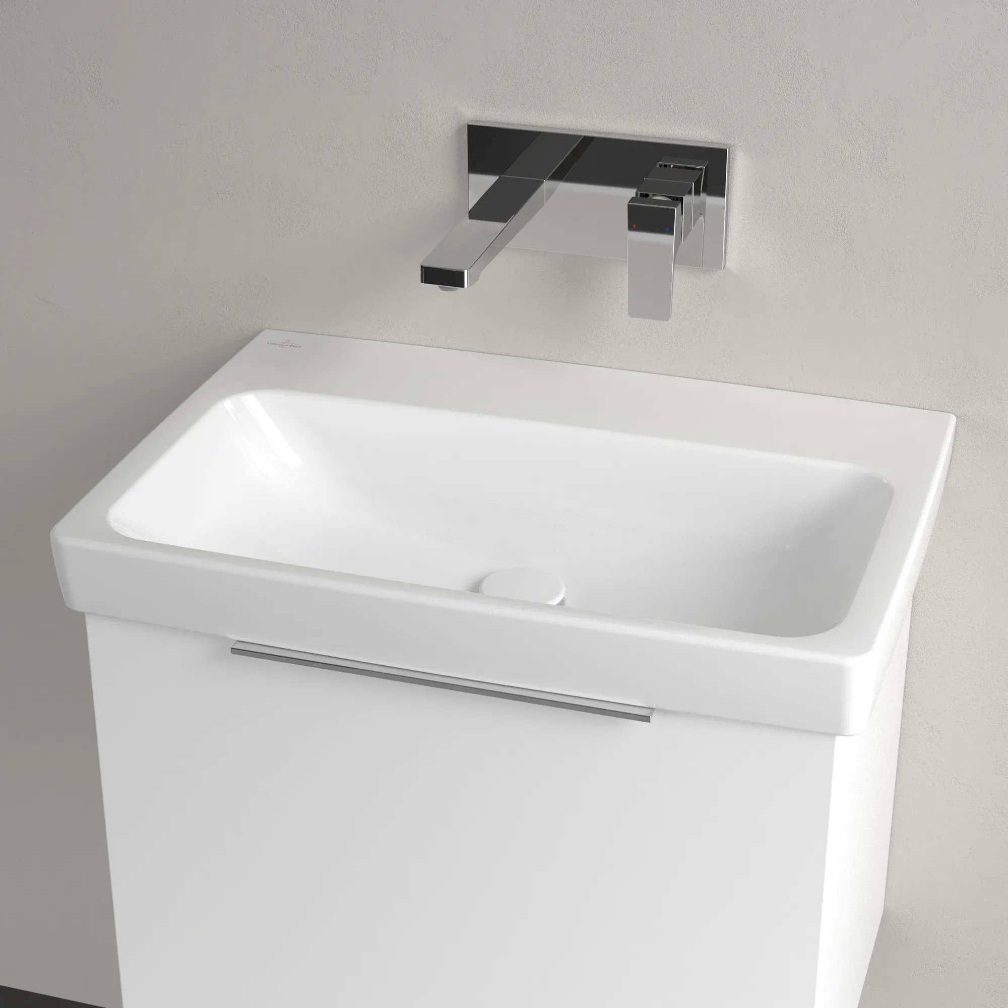 Villeroy & Boch Waschbecken „Architectura“ 650 × 445 × 165 mm, ohne Hahnlochbohrung, für Becken mittig