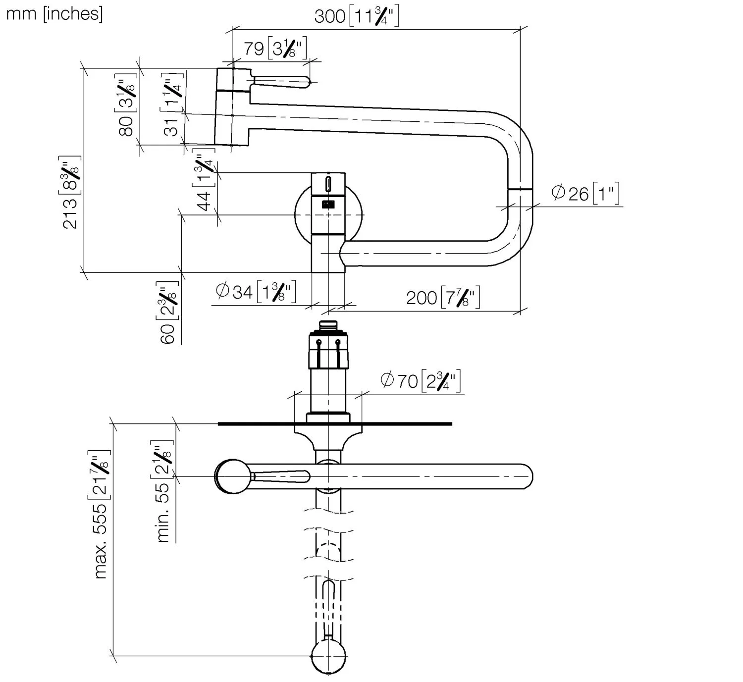 Dornbracht VAIA POT FILLER Kaltwasserventil Chrom - Ausladung 500 mm, schwenkbarer Auslauf, Laminarstrahl, nur Kaltwasser, max. 5,7 l/min, Min. Einbautiefe 125 mm, Max. Einbautiefe 80 mm, bleifrei Dornbracht VAIA POT FILLER Kaltwasserventil Chrom - Ausladung 500 mm, schwenkbarer Auslauf, Laminarstrahl, nur Kaltwasser, max. 5,7 l/min, Min. Einbautiefe 125 mm, Max. Einbautiefe 80 mm, bleifrei