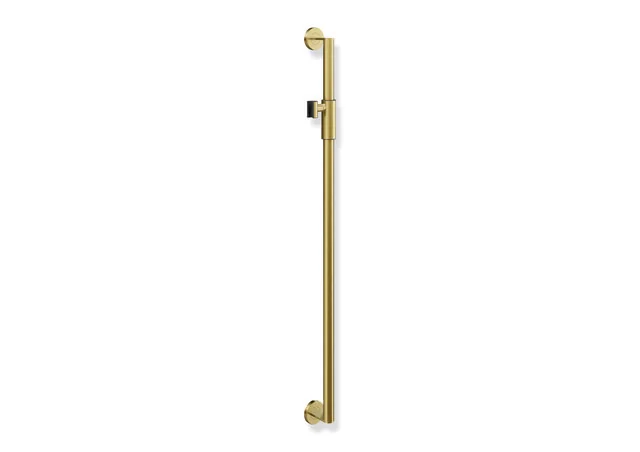 HEWI Brausehalterstange System 900, Edelstahl PVD, Achsmaß 1.100 mm, Ø 32 mm, magnetischer Brausehalter, Farbe Gold gebürstet HEWI Brausehalterstange System 900, Edelstahl PVD, Achsmaß 1.100 mm, Ø 32 mm, magnetischer Brausehalter, Farbe Gold gebürstet