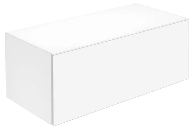 KEUCO Sideboard mit Auszug „X-Line“ Inox (Glas, satiniert), Inox (Lack, seidenmatt), ohne Beleuchtung 100 × 40 × 49 cm KEUCO Sideboard mit Auszug „X-Line“ Inox (Glas, satiniert), Inox (Lack, seidenmatt), ohne Beleuchtung 100 × 40 × 49 cm