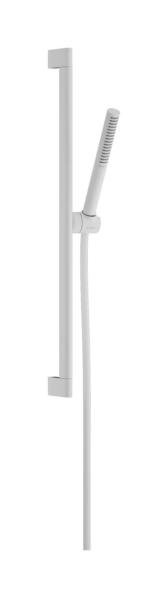 Hansgrohe Pulsify S Brauseset 100 1jet EcoSmart+ mit schwenkbarer Brausestange (65 cm), Mattweiß