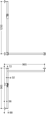 HEWI Haltegriff Ausführung rechts „System 900“ in Schwarz tiefmatt / Schwarz matt, Befestigung verdeckt HEWI Haltegriff Ausführung rechts „System 900“ in Schwarz tiefmatt / Schwarz matt, Befestigung verdeckt