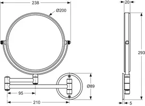 Ideal Standard Kosmetikspiegel „IOM“ ⌀ 200 mm