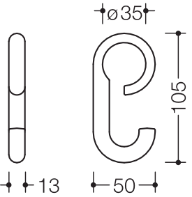 HEWI Handtuchhaken „Serie 477“