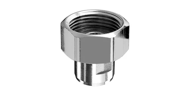Wasserzähler-Verschraubung, DN 20 G 3/4 IG, DN 10 G 3/8 IG, chrom