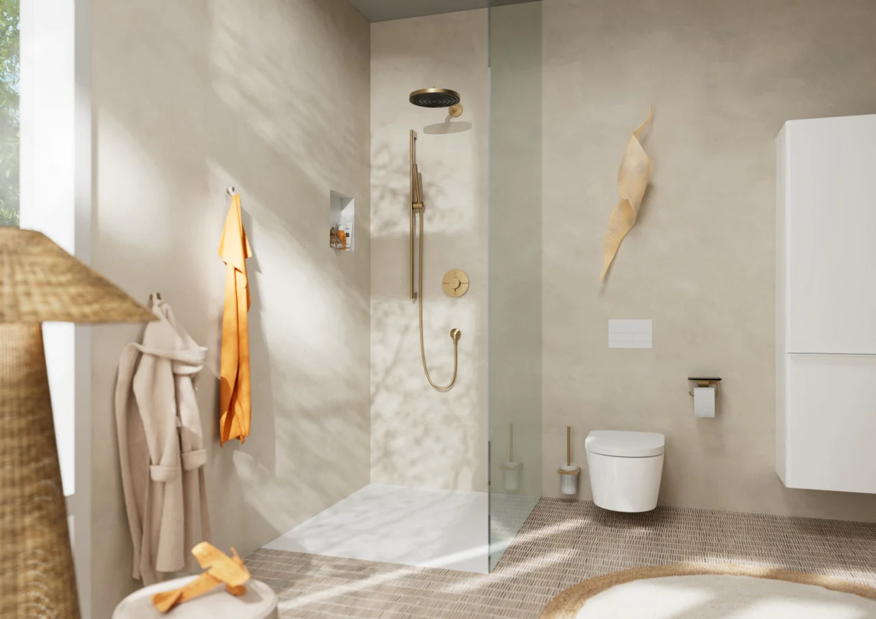 Hansgrohe ShowerSelect Comfort S Thermostat Unterputz, Brushed Bronze, 2 Verbraucher, max. Durchfluss 27 l/min, min./max. Betriebsdruck 1/10 bar