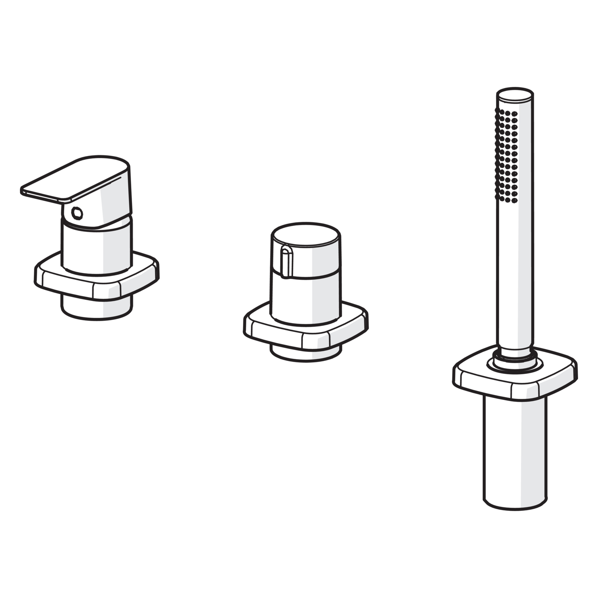 HansaSTELA Wannenarmatur Einhebelmischer Fertigmontageset für Wanne/Brause HansaSTELA 5731 Rosette soft edge Chrom HansaSTELA Wannenarmatur Einhebelmischer Fertigmontageset für Wanne/Brause HansaSTELA 5731 Rosette soft edge Chrom