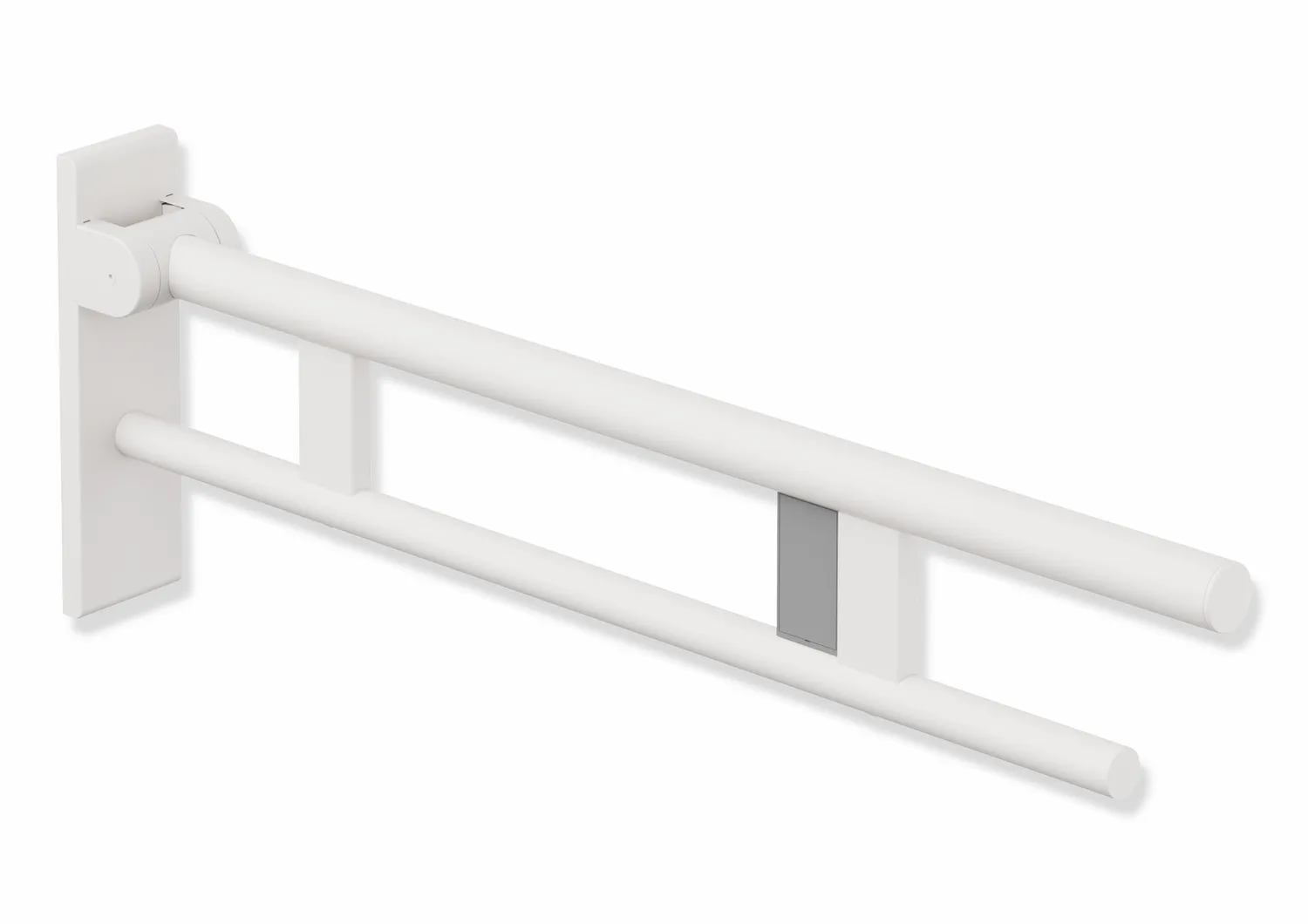 HEWI Stützklappgriff Duo System 900, Edelstahl, 750 mm