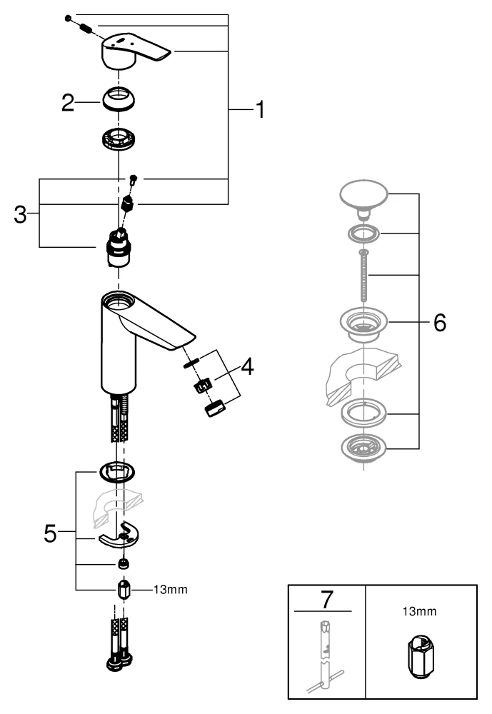 Grohe Eurosmart Professional (2021) Einhandmischer, M-Size, Energie-Spar-Funktion Mittelstellung kalt, glatter Körper, chrom Grohe Eurosmart Professional (2021) Einhandmischer, M-Size, Energie-Spar-Funktion Mittelstellung kalt, glatter Körper, chrom