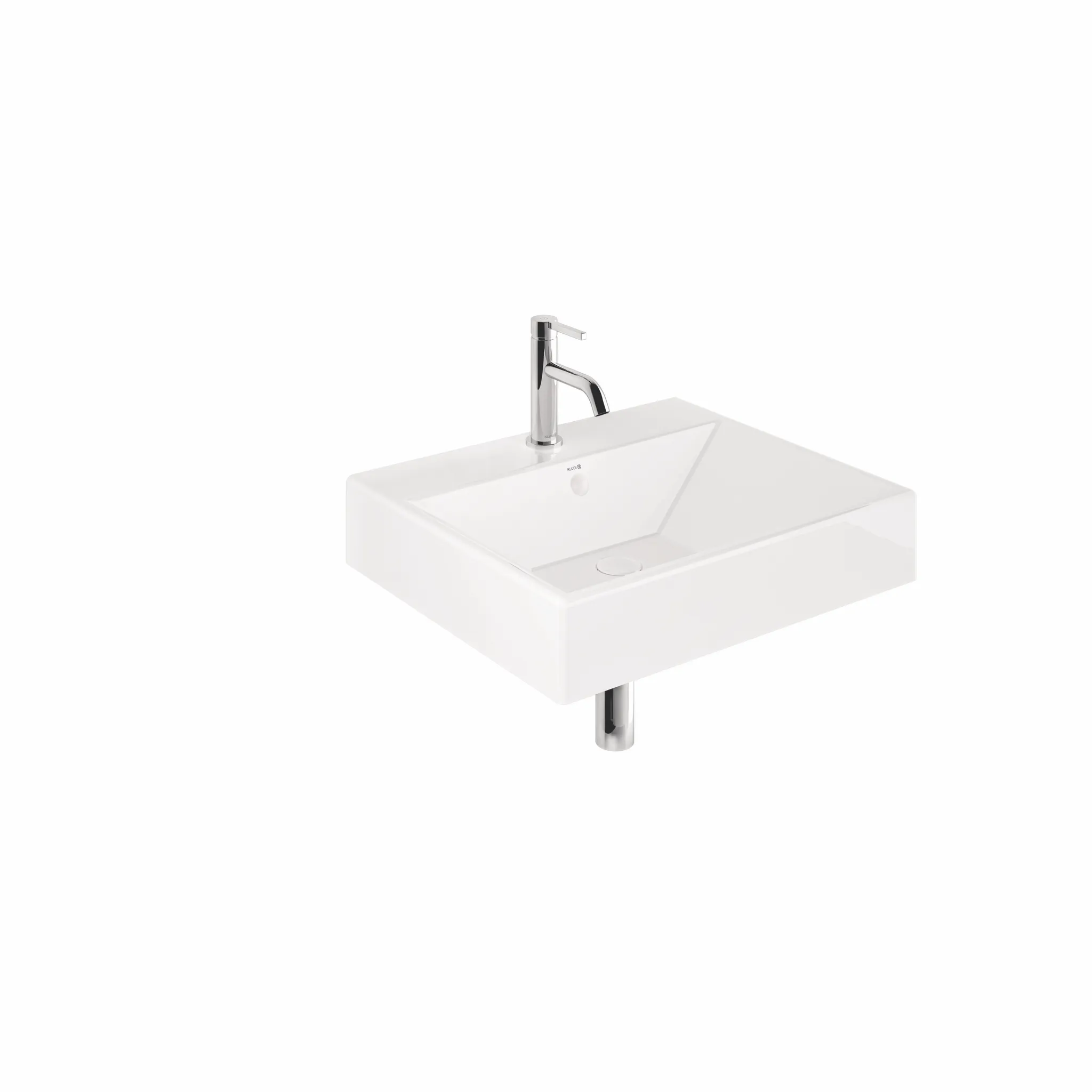 -RESA Waschtisch 61 x 50 H12 cm Ein Hahnloch Mattschwarz