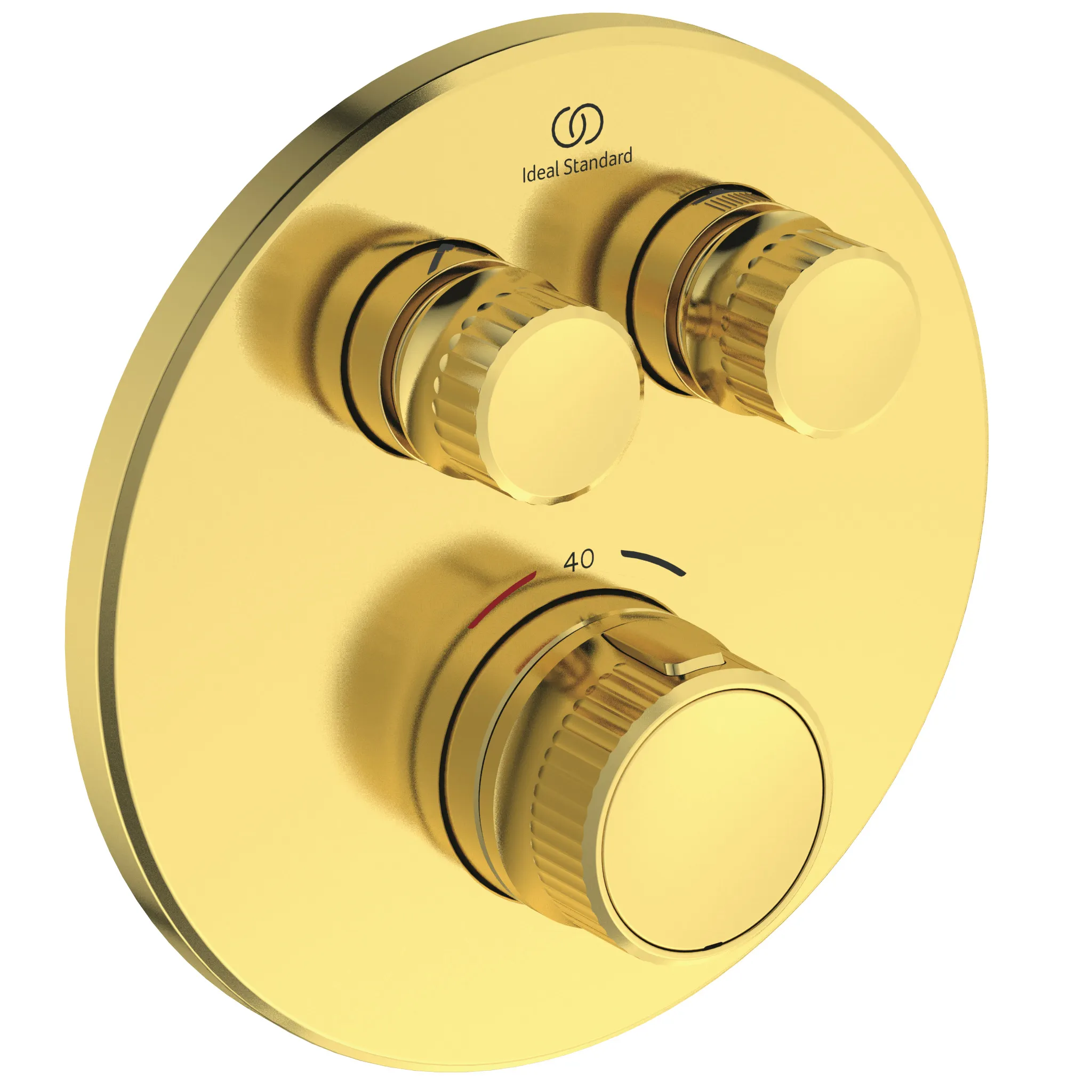 Ideal Standard Ceratherm Navigo Brausethermostat Unterputz 2 Verbraucher Rund Brushed Gold