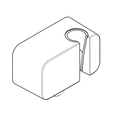 Kludi A-QA Wand-Anschlussbogen mit Brausehalter chrom