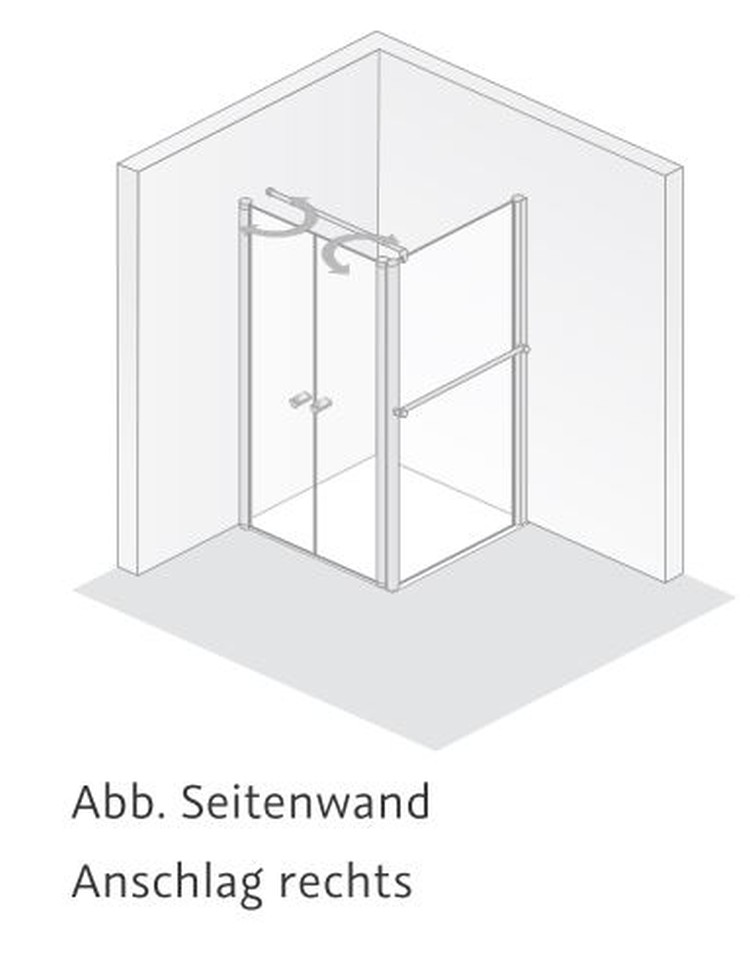 HSK teilgerahmte Seitenwand „Exklusiv“ Glas Klar hell, Profile Alu Silber-matt, für #Türbreite#, B: 750 mm H: 2000 mm HSK teilgerahmte Seitenwand „Exklusiv“ Glas Klar hell, Profile Alu Silber-matt, für #Türbreite#, B: 750 mm H: 2000 mm