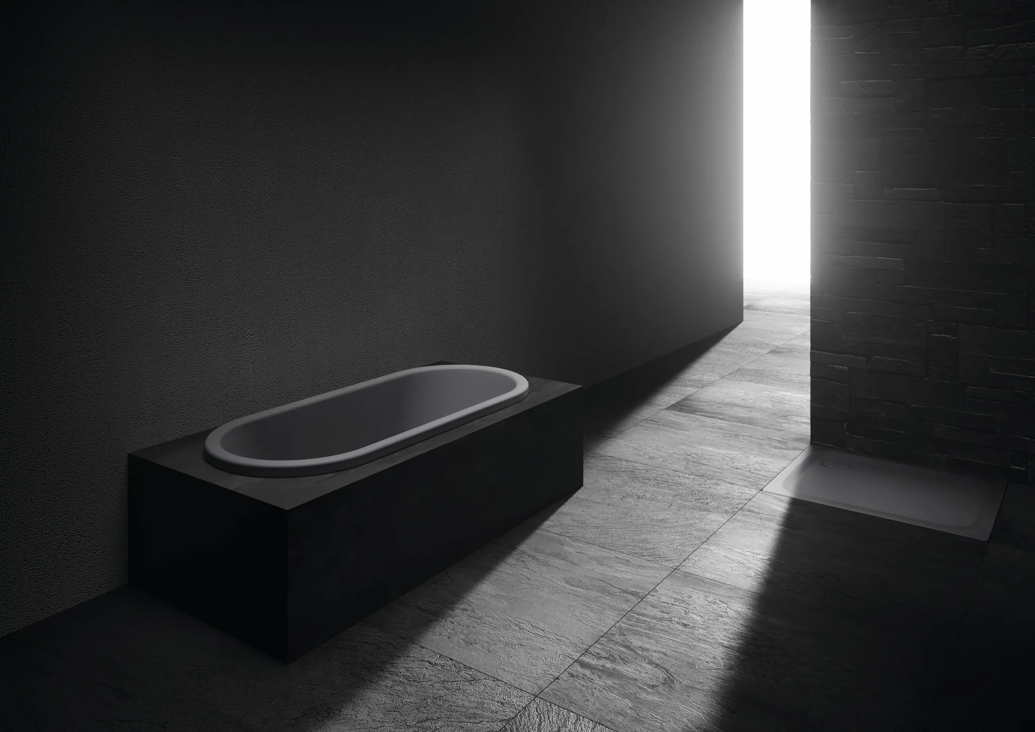 Kaldewei Badewanne „Centro Duo Oval“ oval 170 × 75 cm, ohne Wannenträger, mit Grifflochbohrungen in schwarz Kaldewei Badewanne „Centro Duo Oval“ oval 170 × 75 cm, ohne Wannenträger, mit Grifflochbohrungen in schwarz