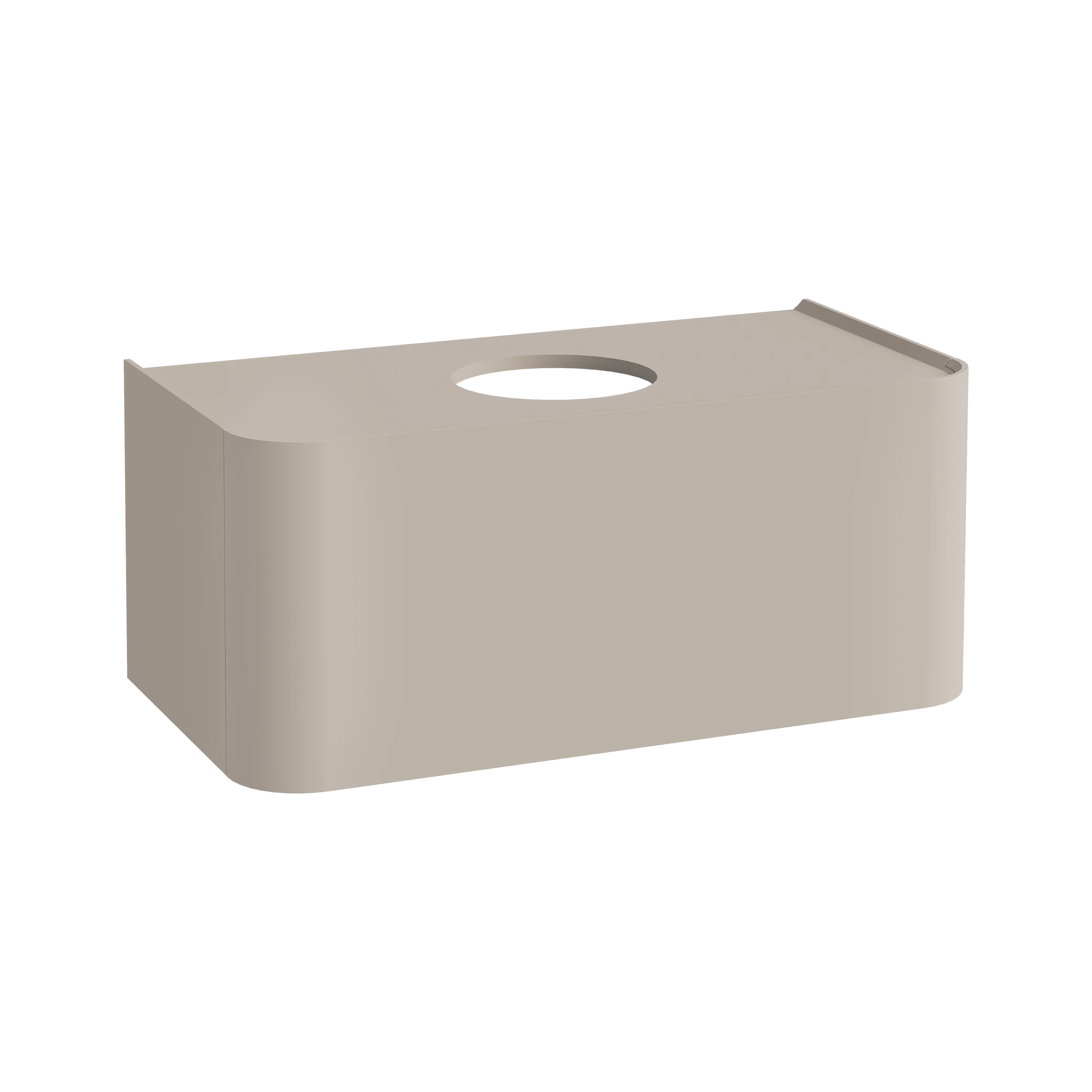 Glora Waschtischunterschrank für Aufsatzschale mit 1 Vollauszug 99 x 52 x 42 cm (BxTxH) Wandmontage Taupe Matt Glora Waschtischunterschrank für Aufsatzschale mit 1 Vollauszug 99 x 52 x 42 cm (BxTxH) Wandmontage Taupe Matt