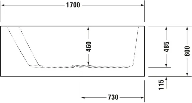 Duravit Badewanne „Paiova“ vorwand sonderform 170 × 130 cm, links