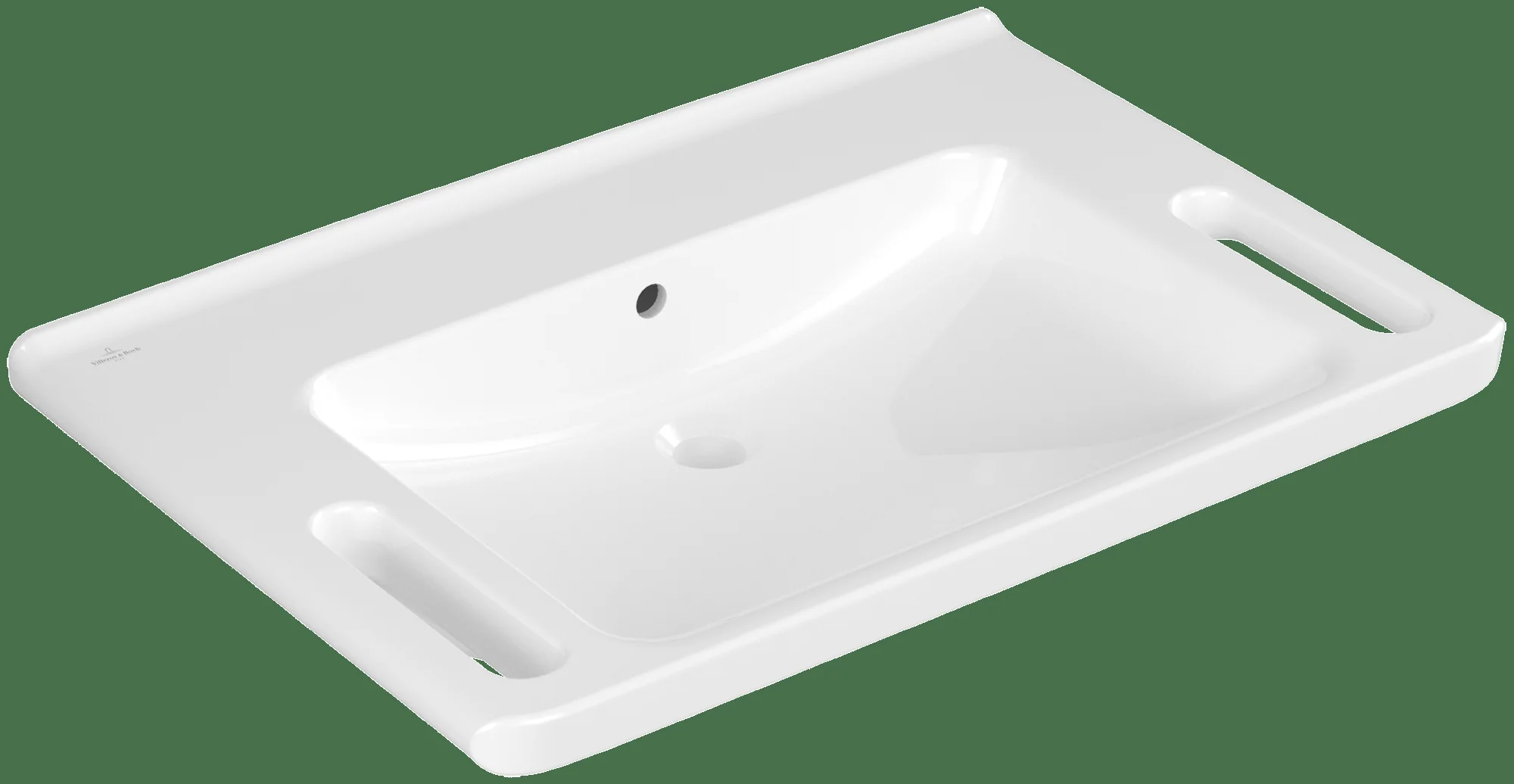 Villeroy & Boch ViCare Waschbecken 800x550mm Rechteck Weiß Alpin AntiBac CeramicPlus