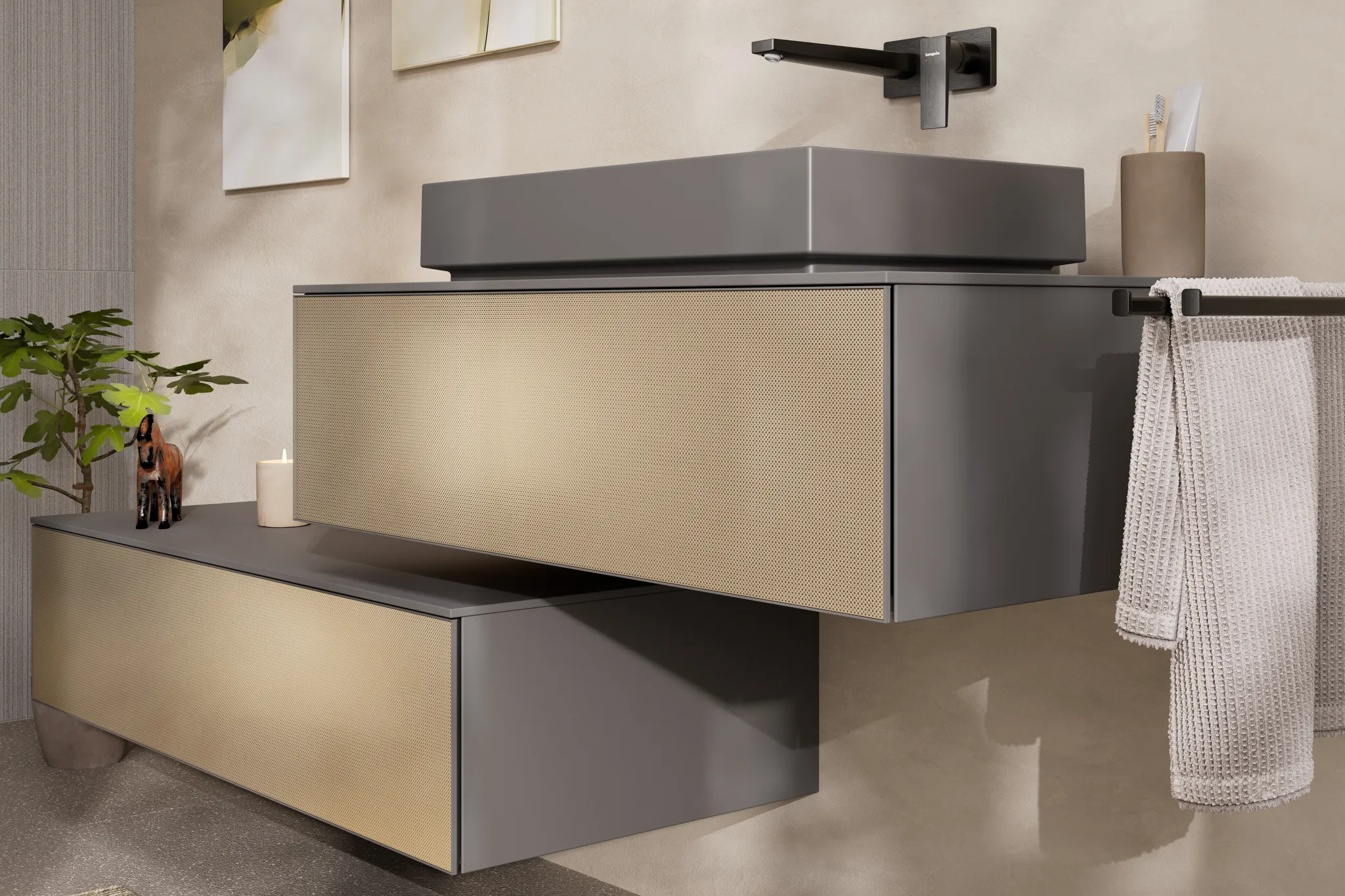 2-Loch Waschtischarmatur Unterputz Metropol F-Set langer Auslauf chrom 2-Loch Waschtischarmatur Unterputz Metropol F-Set langer Auslauf chrom