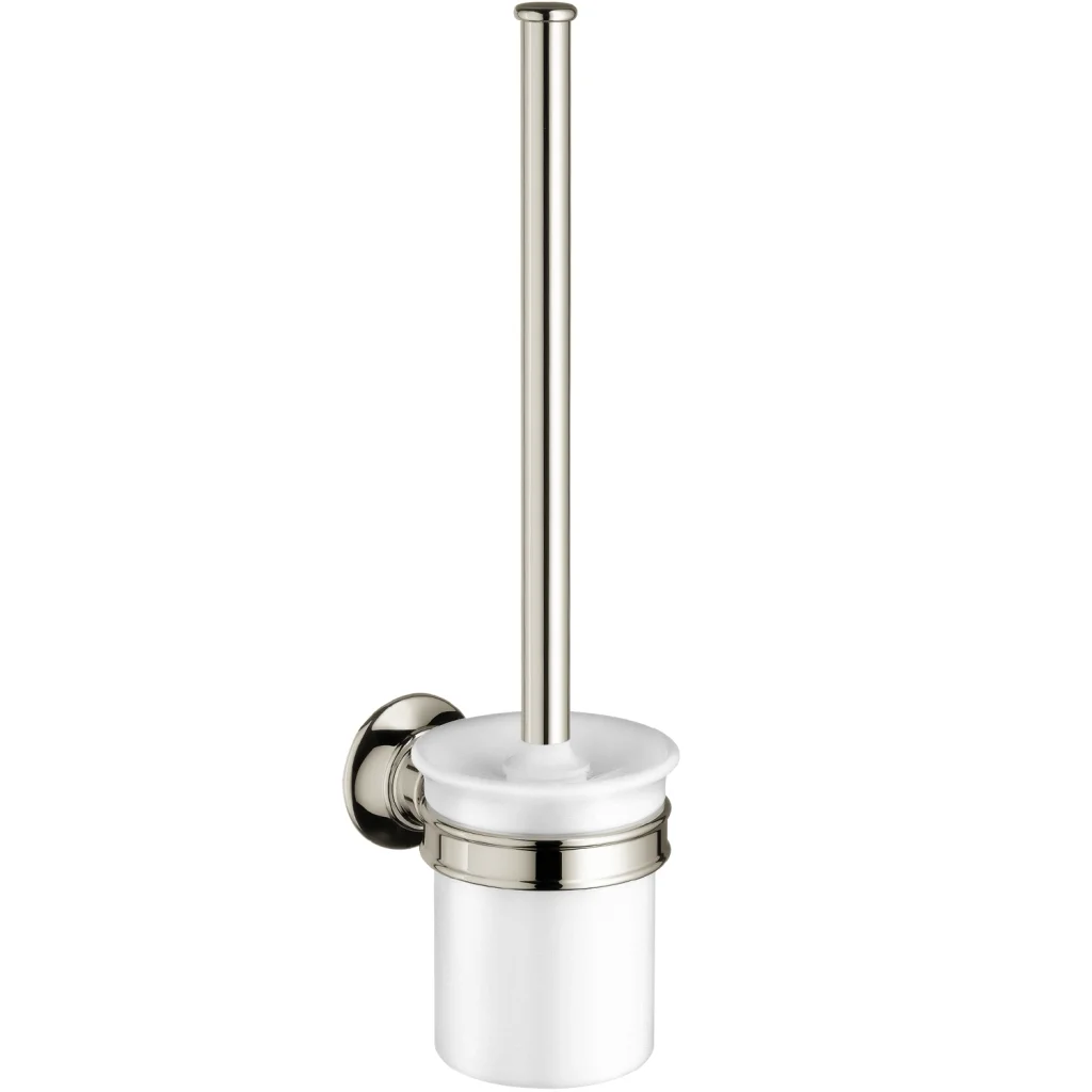 Hansgrohe AXOR Montreux WC-Bürstenhalter Wandmontage Chrom, herausnehmbarer Porzellaneinsatz, Bohrabstand 35 mm, Bohrloch-Durchmesser 6 mm
