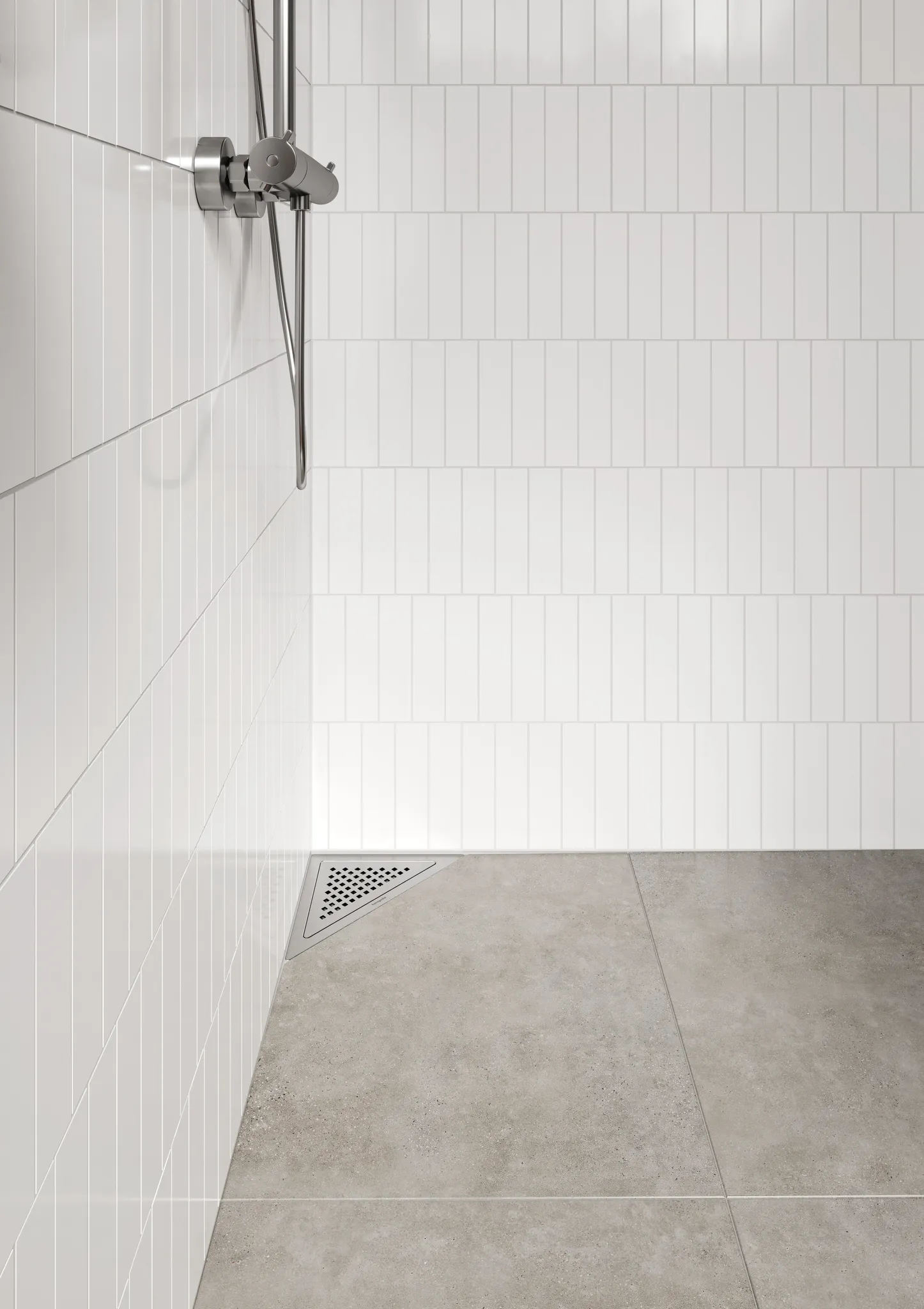 Hansgrohe Duschrinne „RainDrain Corner“ in Edelstahl Hansgrohe Duschrinne „RainDrain Corner“ in Edelstahl