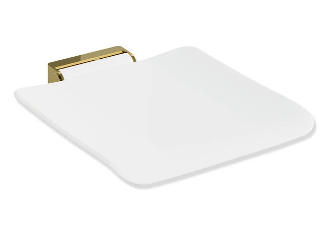 HEWI Klappsitz System 900, PVD, Gold glänzend, 450x525 mm, Sitzfläche 450x450 mm