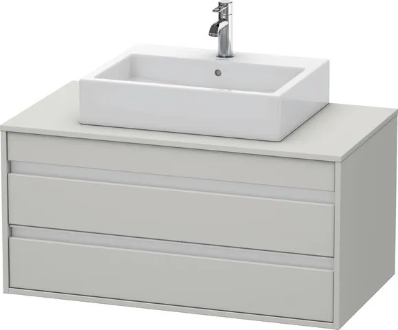 Duravit Waschtischunterschrank wandhängend „Ketho“ 100 × 49,6 × 55 cm Betongrau Matt
