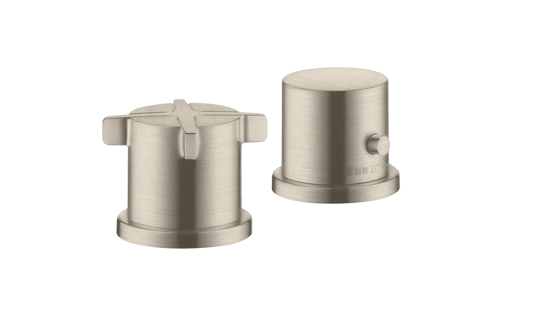 Hansgrohe AXOR Citterio E 2-Loch Wannenrandarmatur mit Thermostat, Brushed Nickel Hansgrohe AXOR Citterio E 2-Loch Wannenrandarmatur mit Thermostat, Brushed Nickel