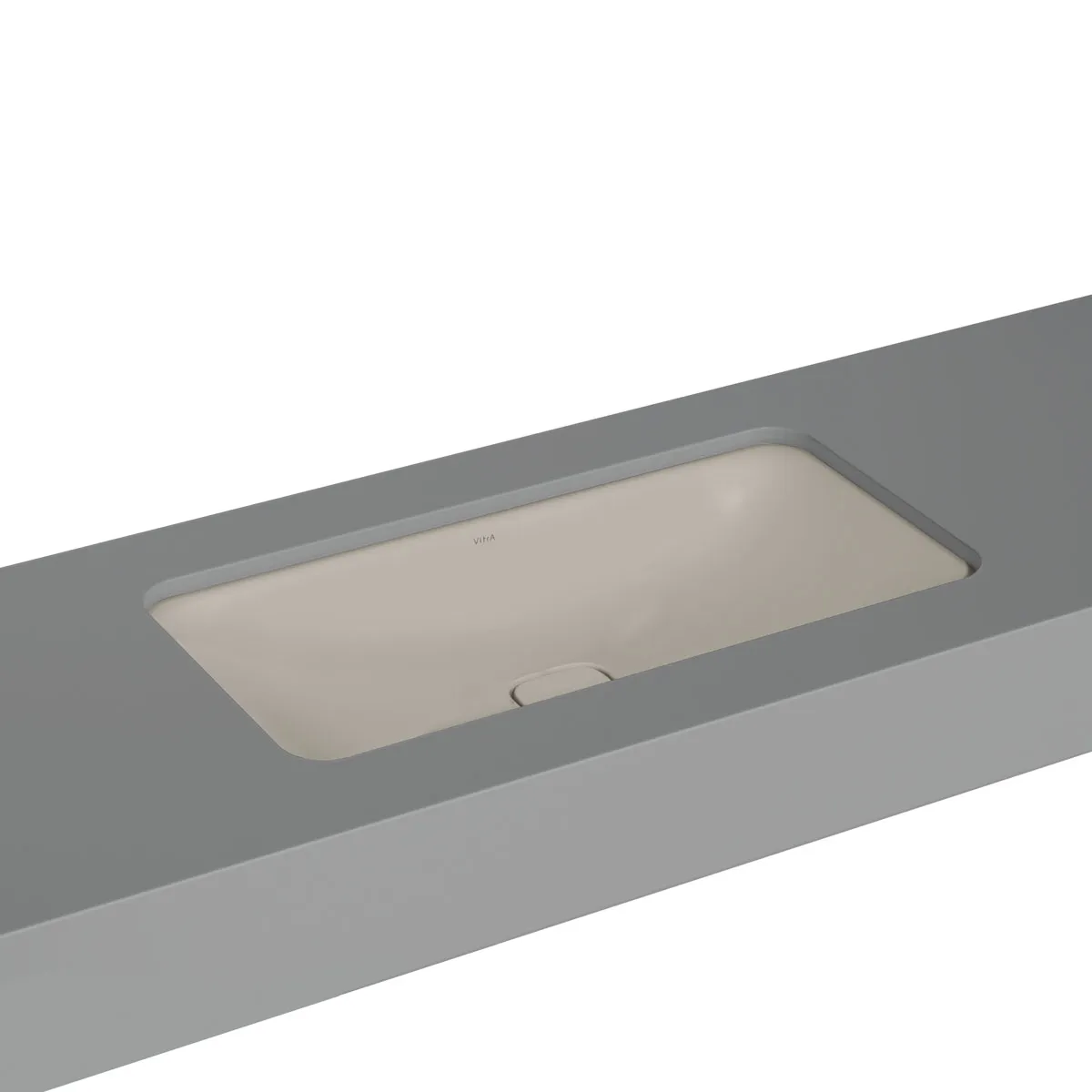 VitrA New Metropole Unterbauwaschtisch rechteckig 80 x 40 cm, Taupe Matt