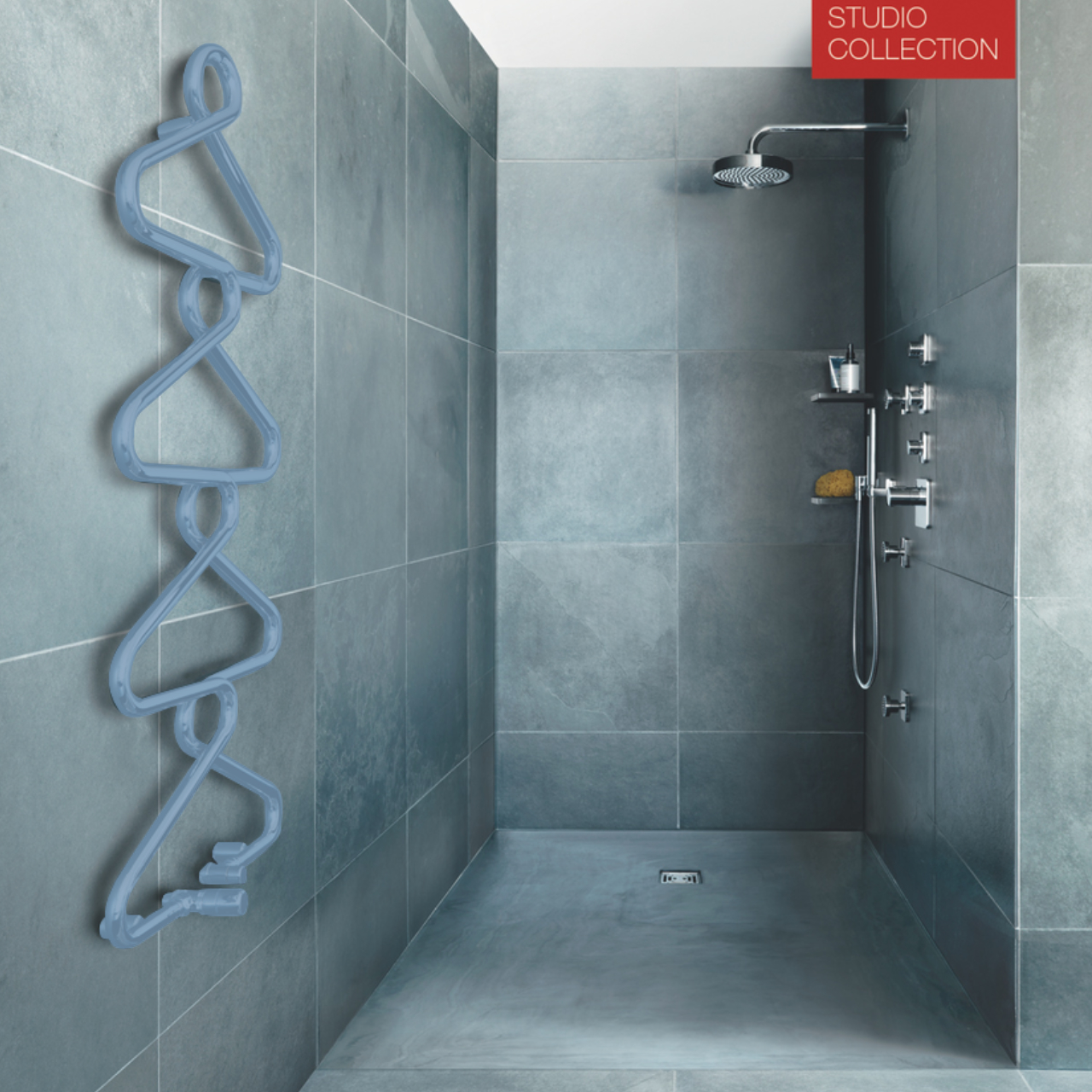 Zehnder Design-Heizkörper Archibald ABZ-120-50, Studio Collection, RAL 9010, 1230x50x525 mm, 4 Handtuchhalter, Stahl-Rundrohre 25 mm, max. 12 bar Betriebsüberdruck