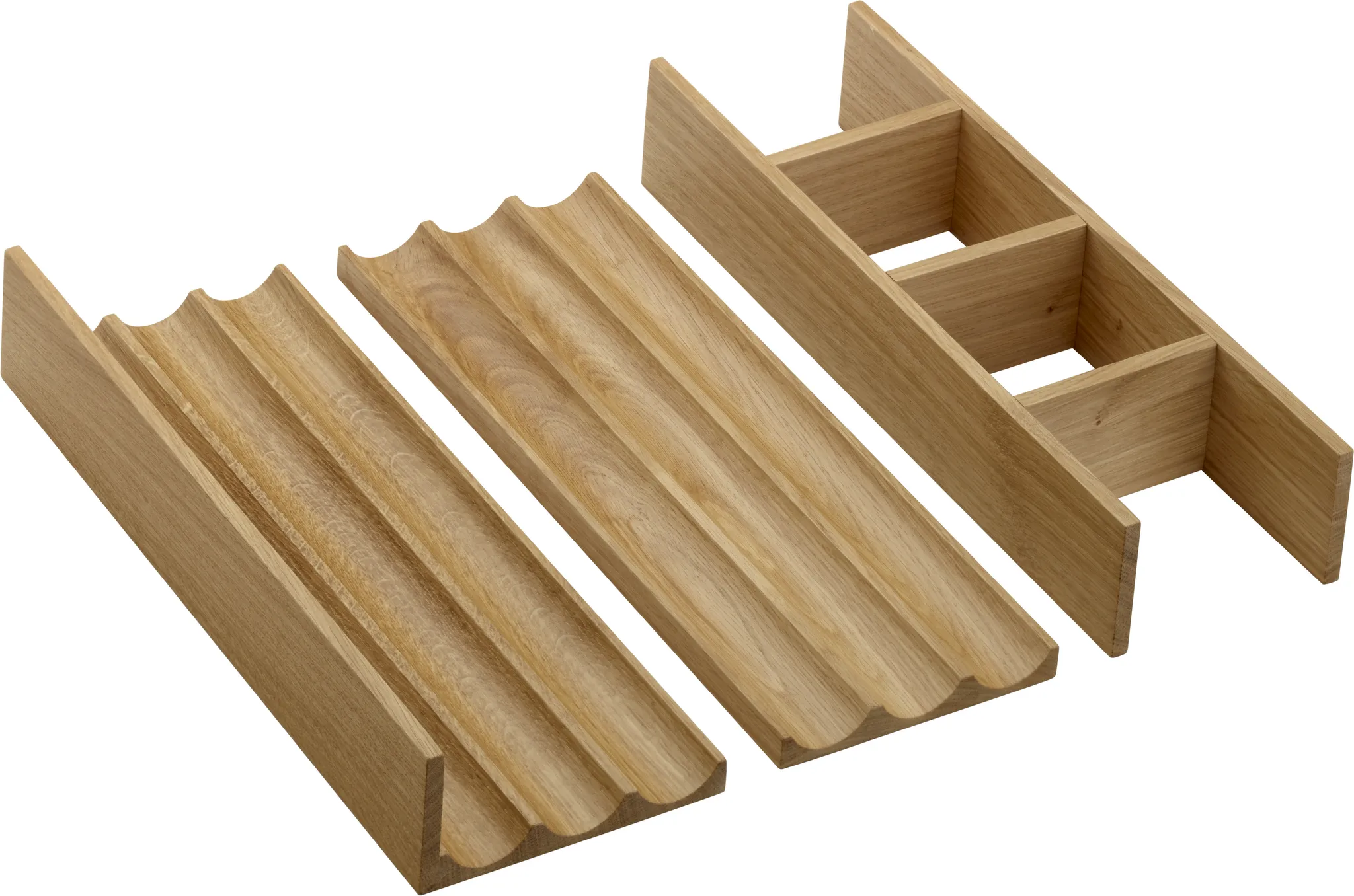 IntraStoris Schubkasteninneneinteilung Set 340 Waschtischunterschrank 780/475, 780/550 und 1560/540 Eiche Natur