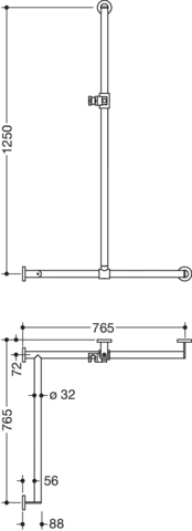 HEWI Haltegriff Ausführung links „System 900“ in Anthrazitgrau HEWI Haltegriff Ausführung links „System 900“ in Anthrazitgrau