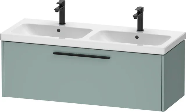 Duravit Waschtischunterschrank für Doppelwaschtisch Wandhängend „D-Code“ 118,4 × 40 × 46 cm in Fjordgrün Matt