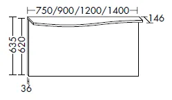 burgbad Spiegel „Sinea3.0“ 1400 × 615 mm burgbad Spiegel „Sinea3.0“ 1400 × 615 mm